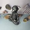Unique Monkey Figurine Resin Animal Miniatures Sculpture Monkey Statue  Living Room