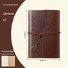 Retro Leaf Ring-Bound Travel Journal Notebook