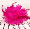 Fascinator Corsage 1X Flower Feather Brooch Wedding Ball Head Hair Clip