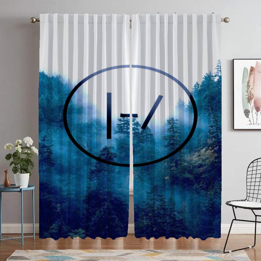 Twenty One Pilots Шторы для гостиной Шторы Тюль для спальни Затемняющие шторы 2 шт Перегородка Кухня Элегантный