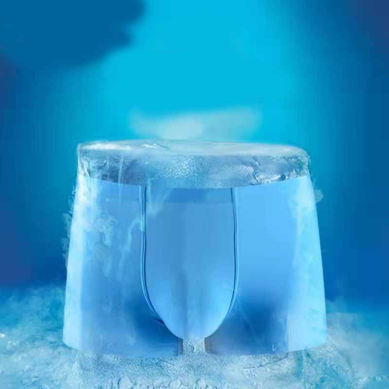 1 шт. мужские шорты-боксеры из ледяного шелка, мужские трусы, бесшовное нижнее белье, мужские трусы, ультратонкие дышащие трусы