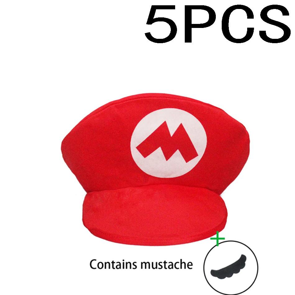 Super Mario Bros Luigi Cartoon Cosplay Hat Classic Game Anime Figure Halloween Funny Clothes Unisex Kids Adult Cap Party Gifts