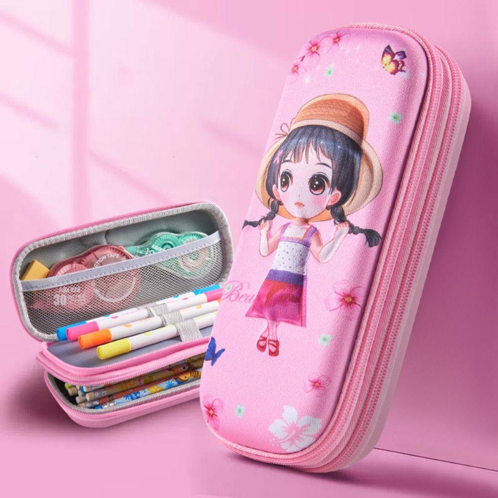 Double-layer Pen Box 3D Pen Bag Portable Stationery Organizer  Girls Boys