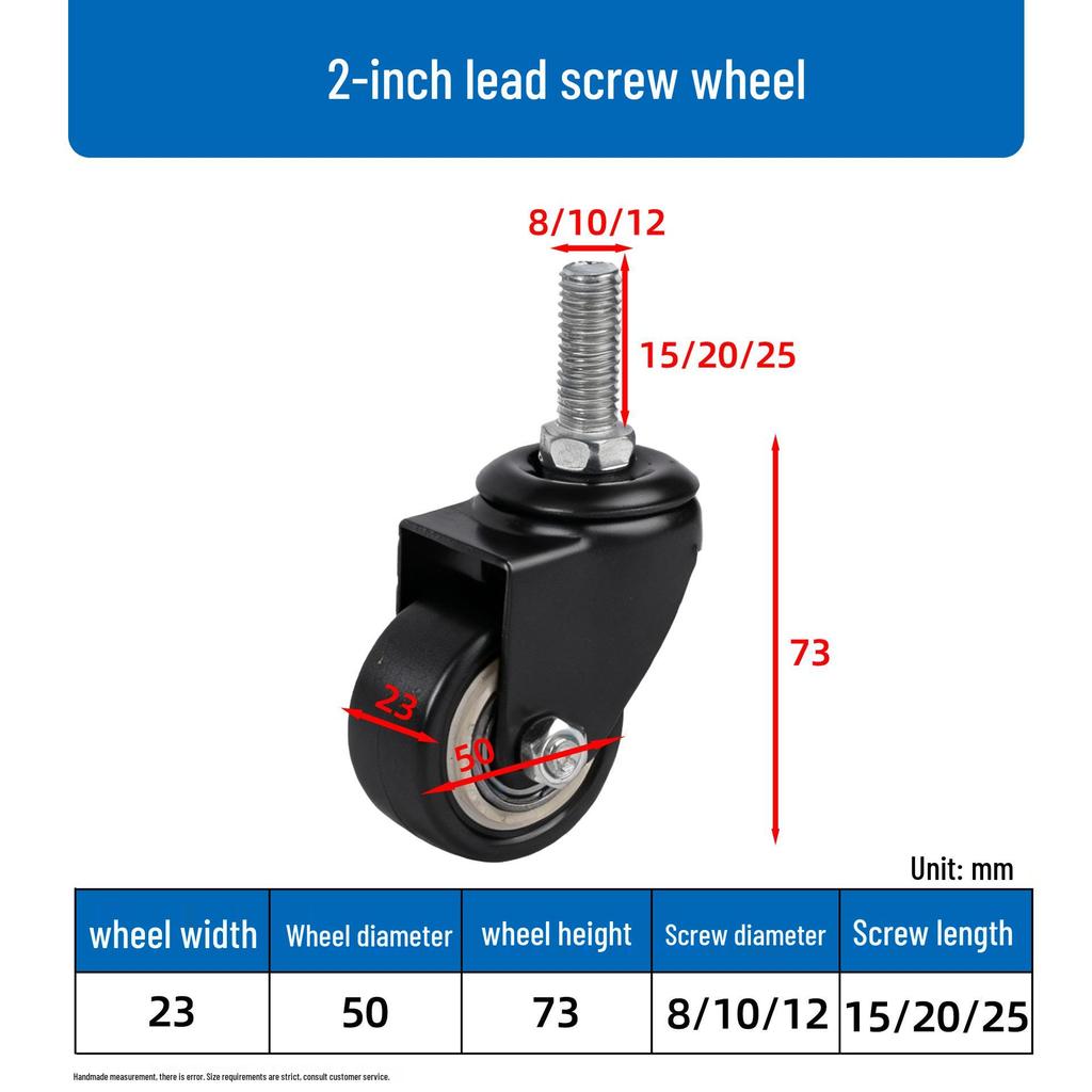 Gold Diamond Furniture Casters: 1.5-3 Inch Swivel Wheels with Threaded Stem, Brake, and Double Bearing Pulley.