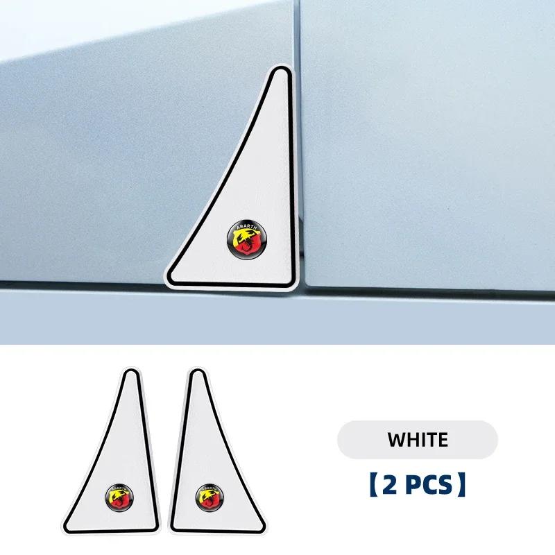 2PCS Car Door Corner Protective Covers Anti-Collision Stickers For Fiat Abarth 595 Abarth 500 Abarth 124 Spider Car Accessories V4