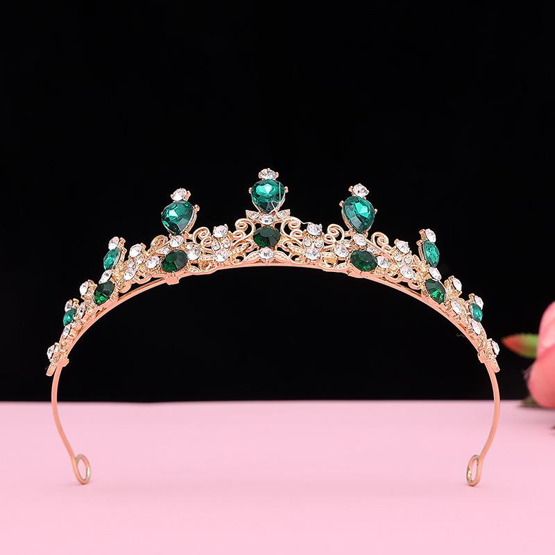 Children'S Crown Headgear Princess Girls' Crown Crystal Big Headband Pink Frozen Children'S Birthday Hair Accessories