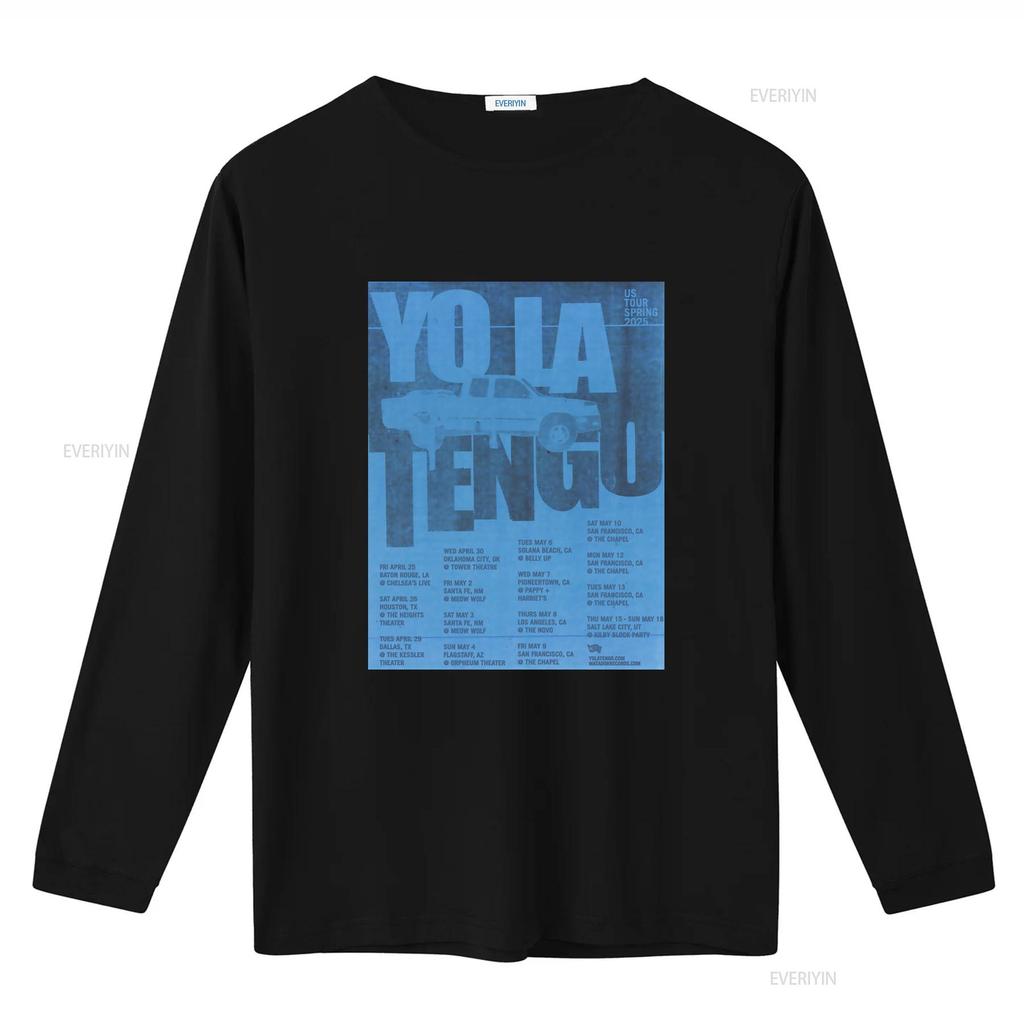 Yo La Tengo Band Spring US Tour 2025 T Shirt Full Size S 5XL Concert Dates Design vintage Washed Unisex Comfortable Versatile