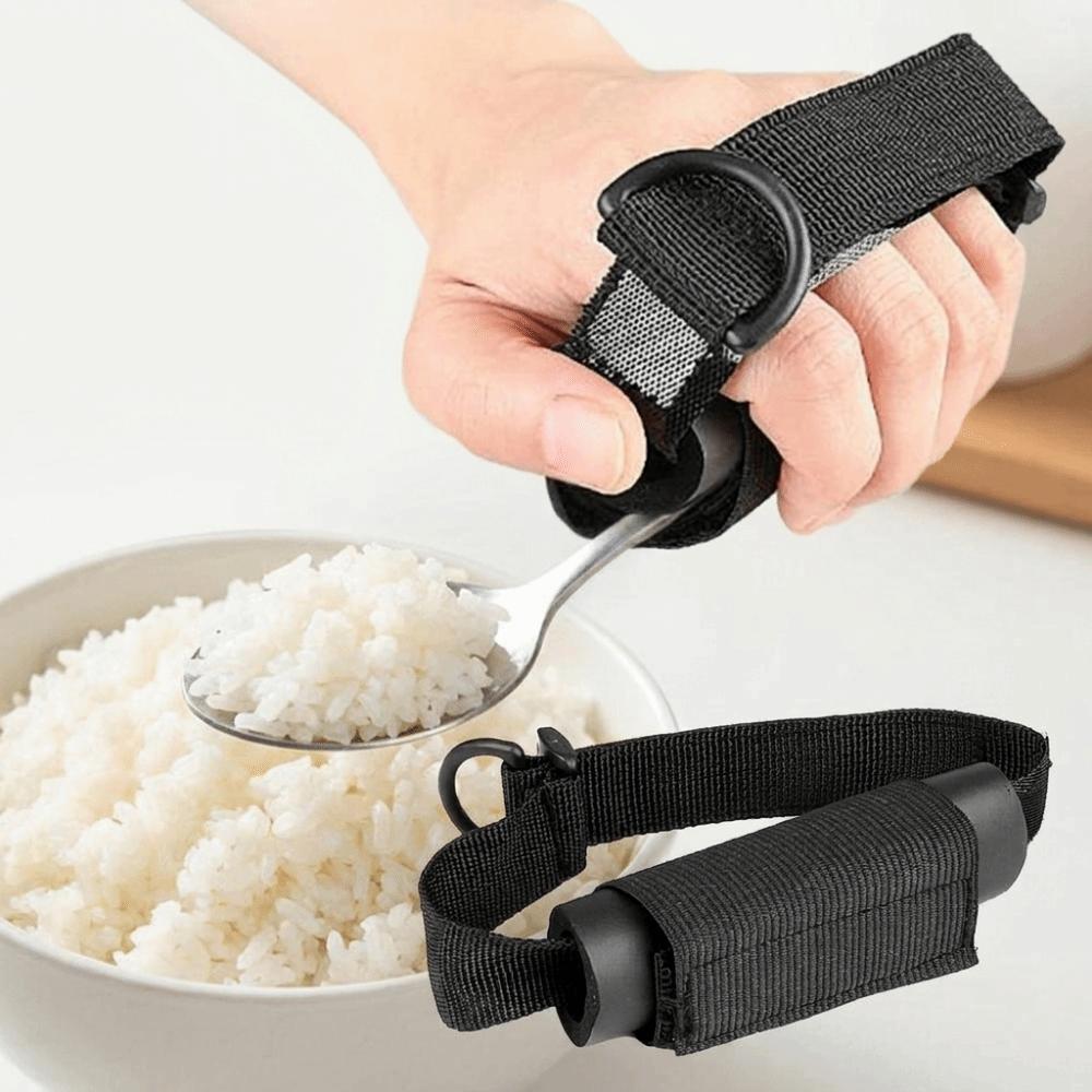 Adjustable Utensil Cuff Holder Elastic Spoons Forks Fixing Band Practical Aid Utensil Cuff Daily