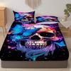 1 шт. Синяя простыня на резинке Скелет Бабочка 3D-принт 100% полиэстер Наволочка Дышащий комплект постельного белья Домашний декор без наволочек
