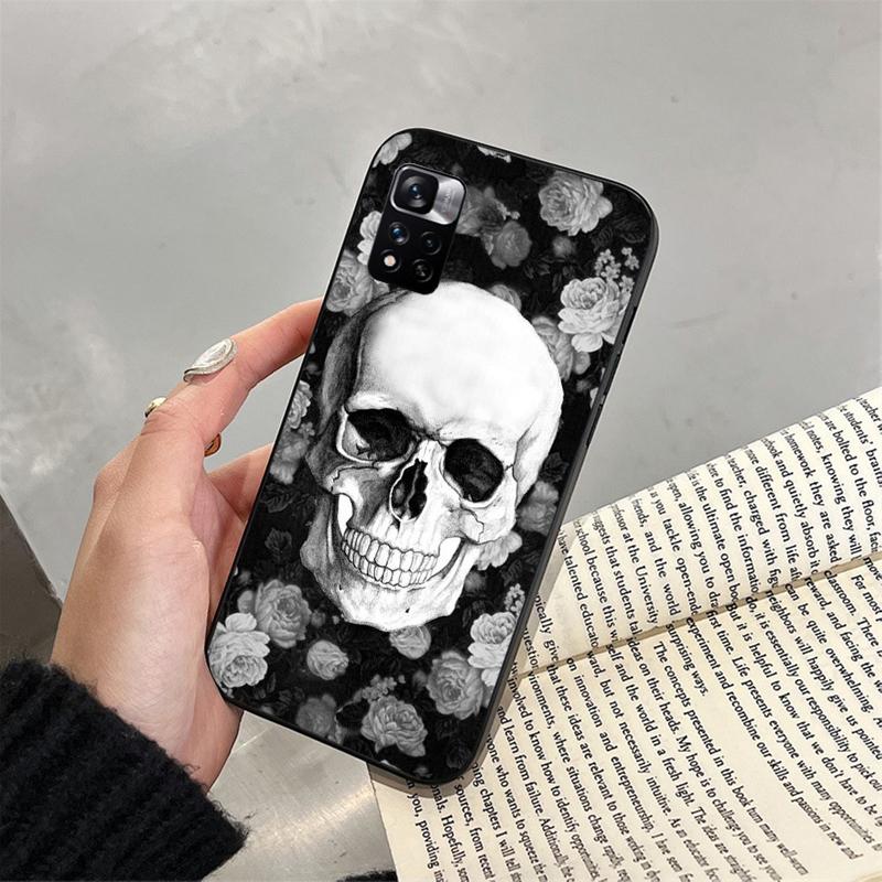 Phone Case For Xiaomi Redmi note 13 12S 12 Pro 11S 11 10 Pro 10S 12S Redmi 10 10C 9C 13C Skull Skeleton Woman