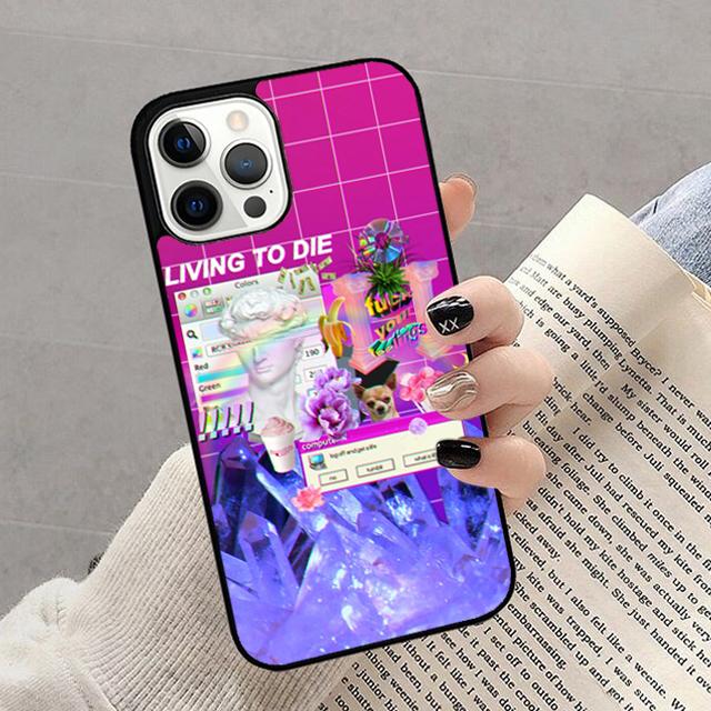 Эстетичный триповый чехол для телефона Vaporwave Capa для iPhone 17 Air 16 16e 15 Plus для Apple 13 11 12 14 Pro Max Чехол fundas