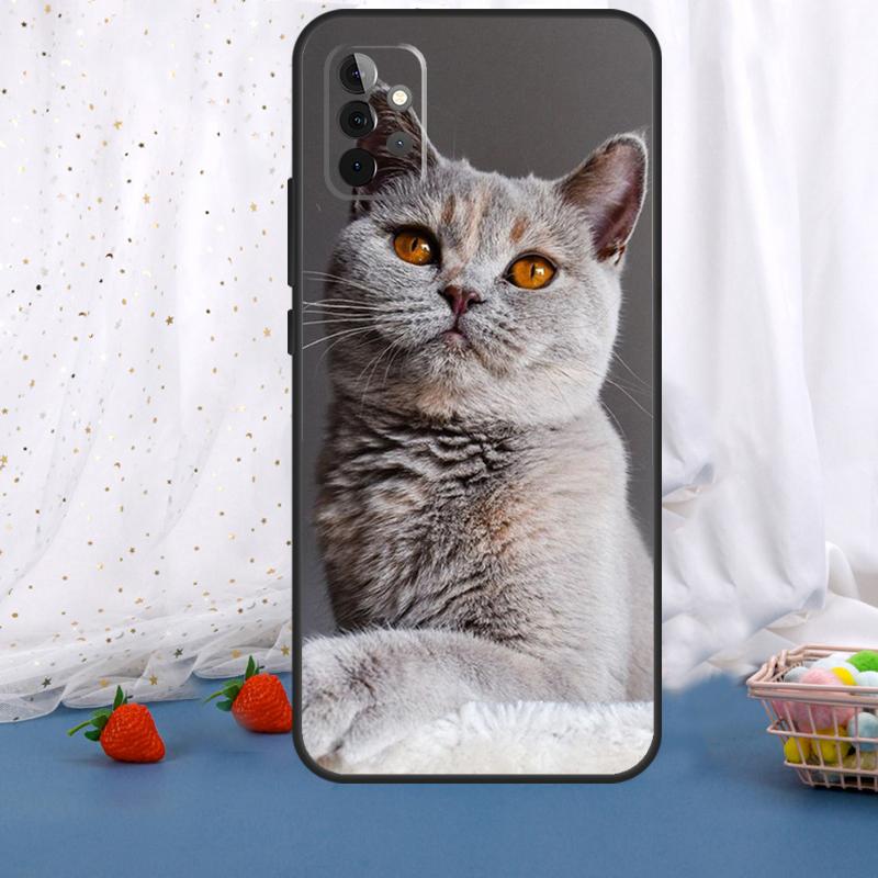 Кошка Британская короткошерстная Для Samsung Galaxy A36 A26 A16 A05 A06 A54 A34 A14 A22 A32 A52 A55 A35 A15 A53 A13 A56 Чехол