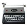 Water-based Paint Wood Holder Retro Wooden Typewriter Memo Clip, Vintage Desk Place Card Holder, for Decorative Message Photo Picture Stand