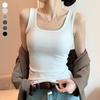 Spring and Summer New Wide Shoulder Vest Women's Large U-collar Base Vest with Small Vest Women's Sleeveless Vest