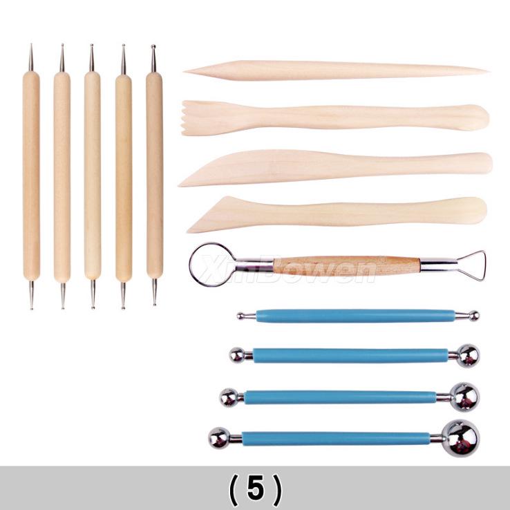 Набор инструментов для полимерной глины для трансграничной торговли: Средство для снятия оттисков, Резной нож и Дотс