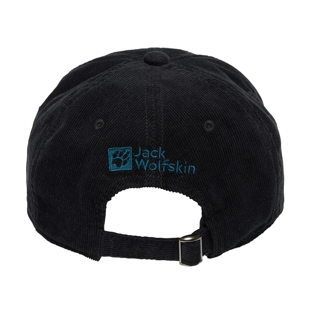 Унисекс Кепка JP PAW CORDS 6PNL CAP Шляпа черная [Jack Wolfskin] (Вельвет) [A63234 / V3]