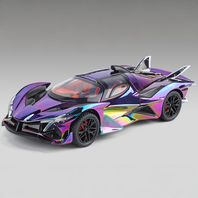 1:24 Apollo Project EVO Electroplate Supercar Diecat Model Car Alloy Miniauto Mini GT Classic Love Valentine's Day Gift For Boy