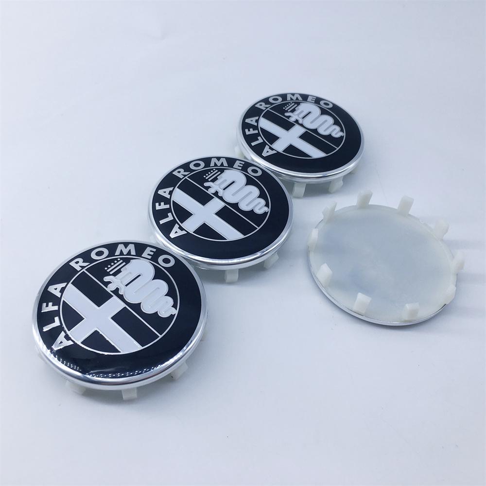 4pcs 60MM 10pin GTAM Car Emblems Wheel Center Covers Hub Cap Stickers for Alfa Romeo Giulia Giulietta Mito Stelvio GT Auto RefitMX5