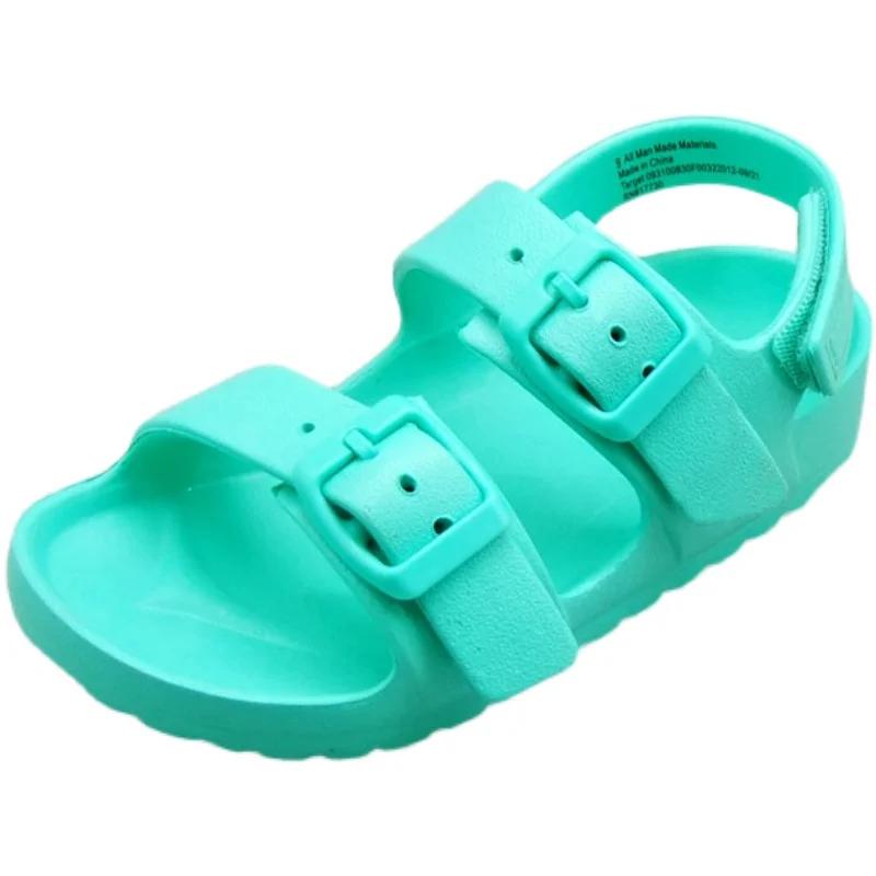 Детские летние сандалии Легкие Нескользящие EVA Сандалии для малышей Детские Пляжные Детские 2024 Новые Туфли с открытым носком для детей