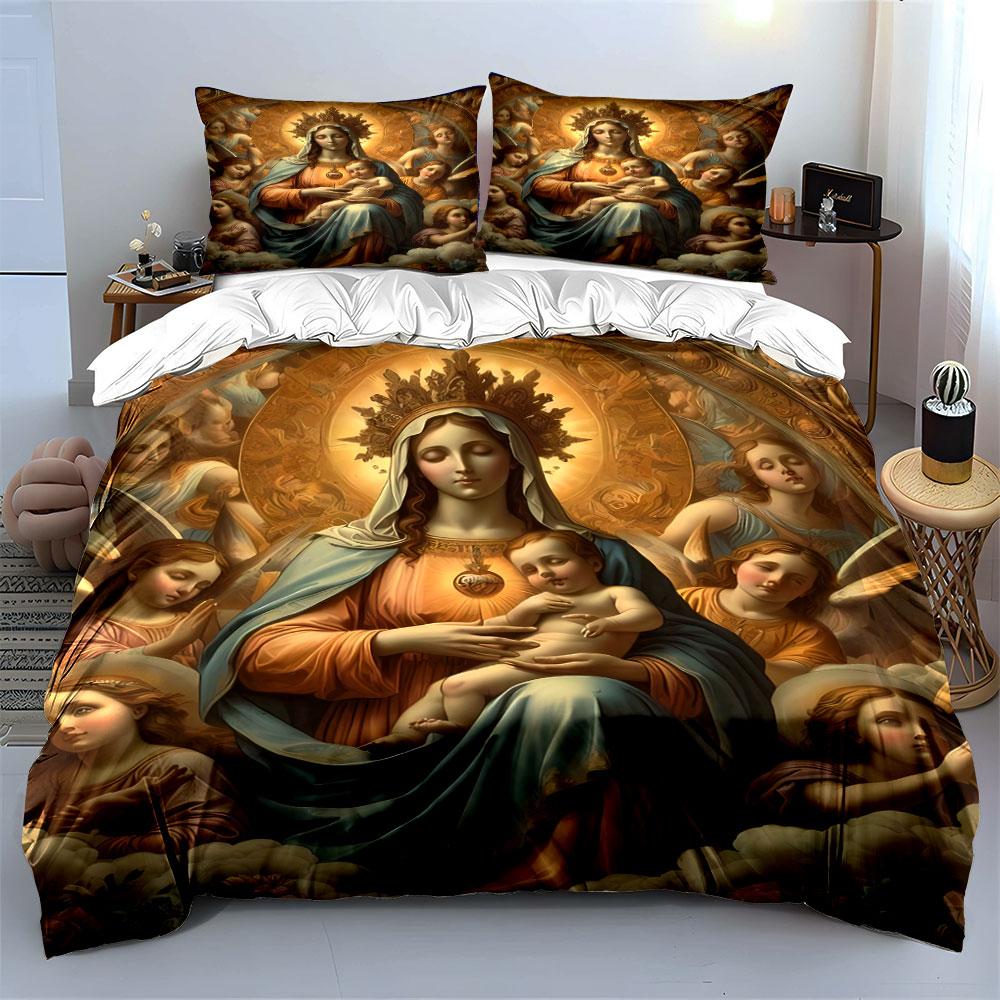 "Celestial serenity embracing divinity" Bedding sets Duvet covers Pillowcases(1* Duvet Cover 2* Pillowcases without duvet insert)