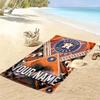 Name Custom Houston Astros Logo Print Beach Towel, Large Soft Quick Dry Towel for Beach Camping Swimming