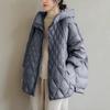 Женская куртка весна осень и зима больших размеров средней длины с подкладкой из тонкого среза теплая повседневная свободная с капюшоном ветрозащитная верхняя одежда для холодной погоды