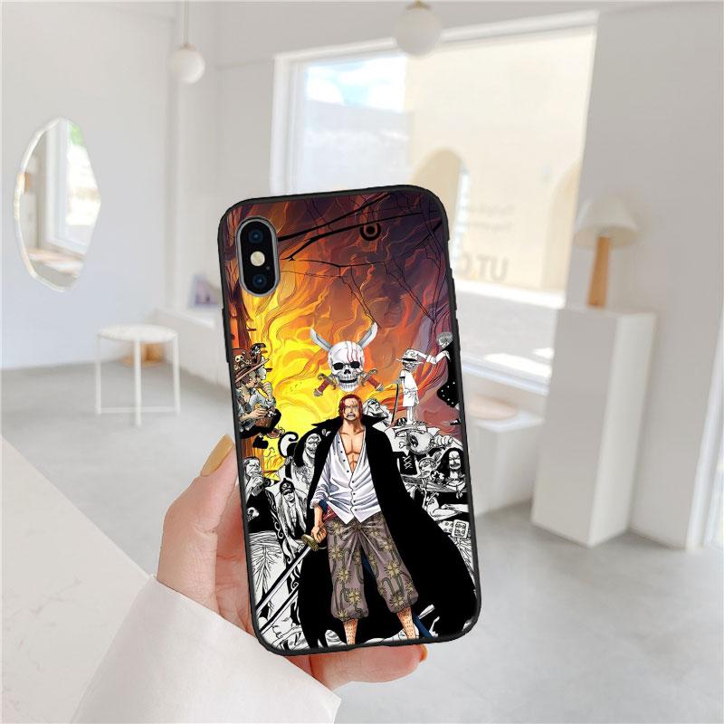 One Piece Luffy Soft Shell Phone Case for iPhone 16 15 14 13 12 Pro Max Plus Mini