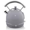 Retro Bouilloire, 1,8 L, Acier Inoxydable Sans BPA, Résistance Cachée, Sans Fil SWAN SK14630GRN 3000W Gris 35148