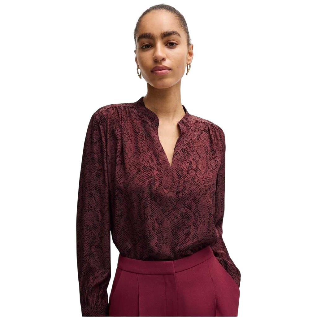 Boss Womens/Ladies Snake Print Long-Sleeved Blouse