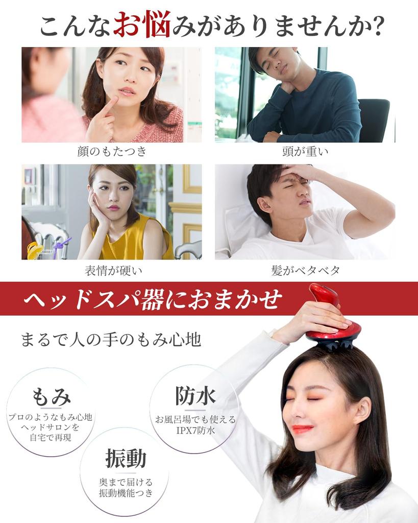 Head Spa Scalp Care IPX7 Водонепроницаемый 3D Вибрация Сухая и влажная Эстетика кожи головы Электрическая щетка для кожи головы с вибрационной головкой Щетка 2 скорости 10-минутный таймер