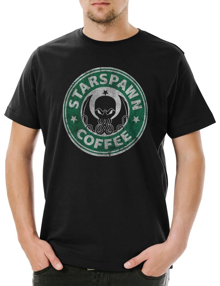 Starspawn Coffee Men's T-Shirt Arkham Lovecraft 666 Miskatonic Spawn Call Obed