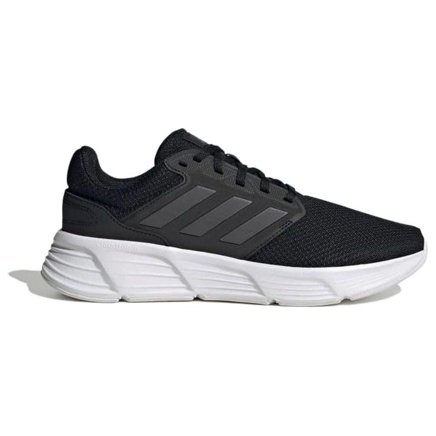adidas Galaxy 6 Черно-белые мужские кроссовки Core-Black Grey-Five Cloud-White HP6642