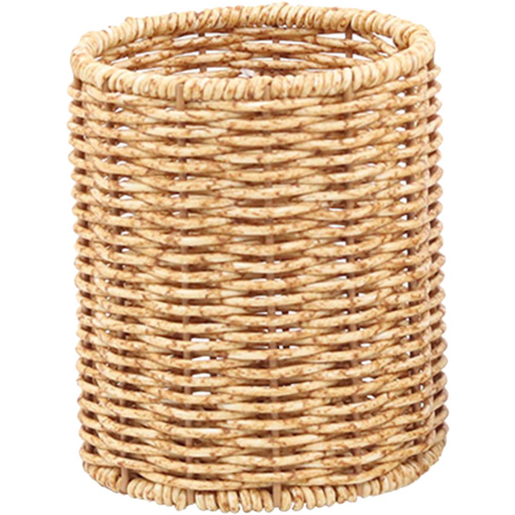 Подставка для карандашей из ротанга, плетеная чашка для ручек, держатель для кистей для макияжа ручной работы, тканая ваза-органайзер, контейнер для гелевых ручек в стиле бохо