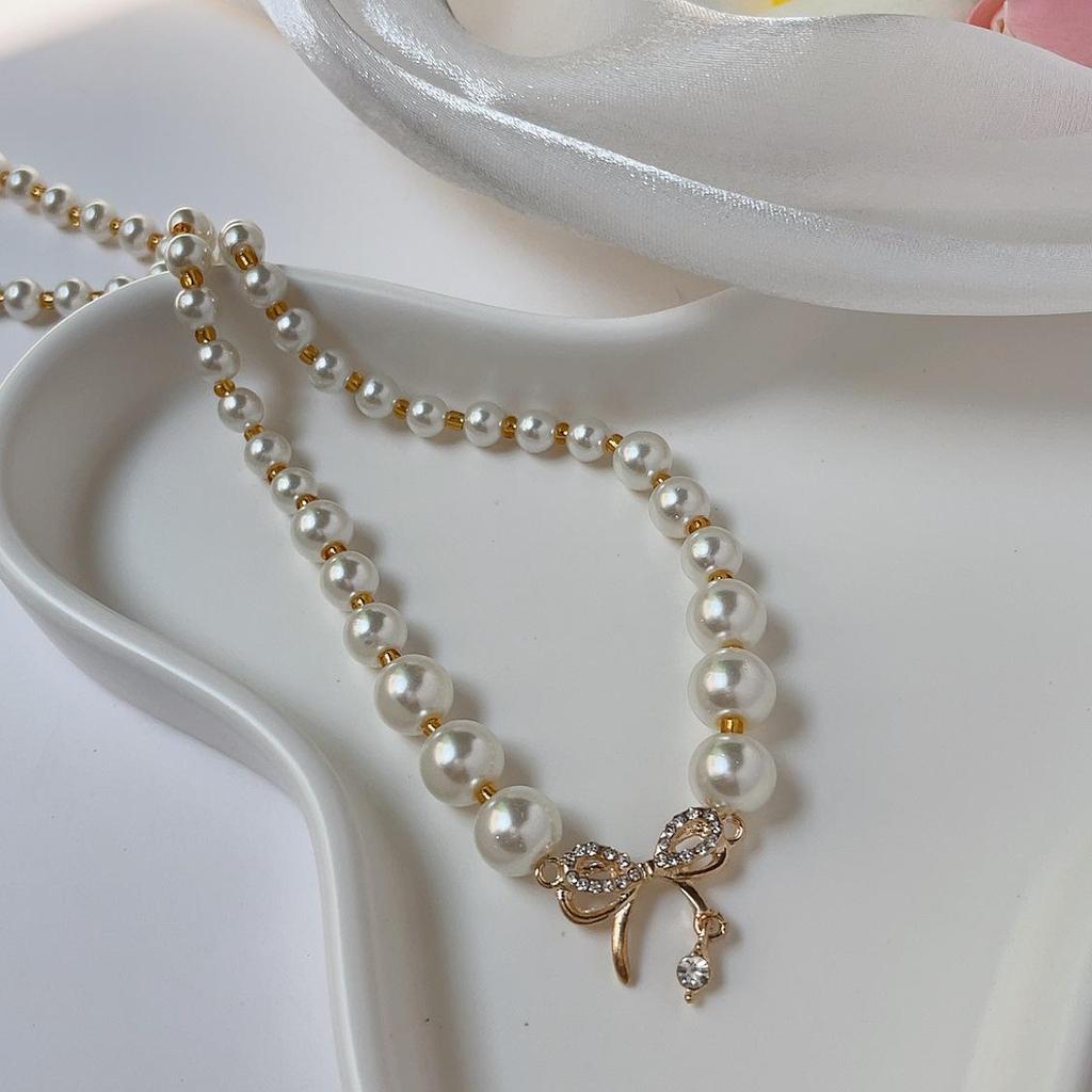 Элегантное жемчужное колье с вишнями: Роскошная летняя ключичная цепочка для женщин