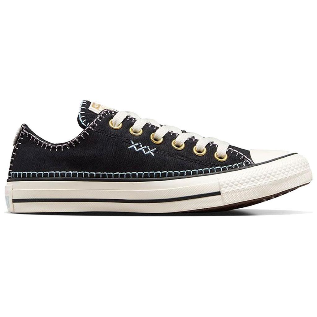 Converse Chuck Taylor All Star Удобные низкие парусиновые кеды Женские кроссовки Черные Белые A07546C