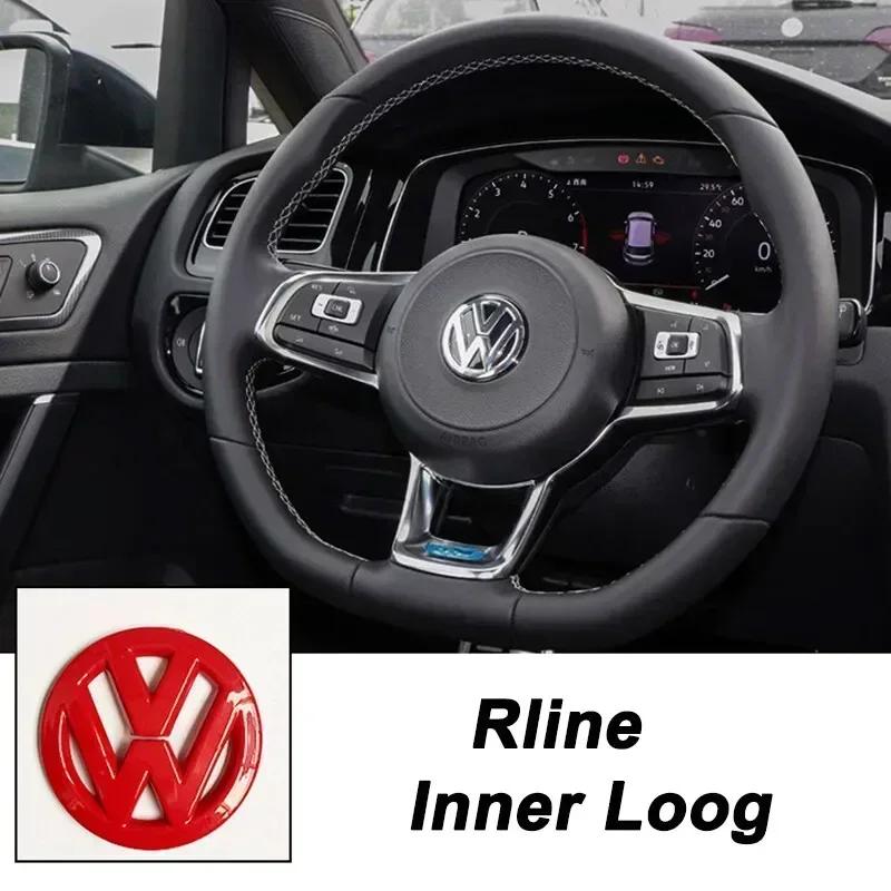 49mm ABS Car Steering Wheel Emblem Sticker for Volkswagen VW Rline Auto Interior Center Logo Badge Cover Accessories QT8