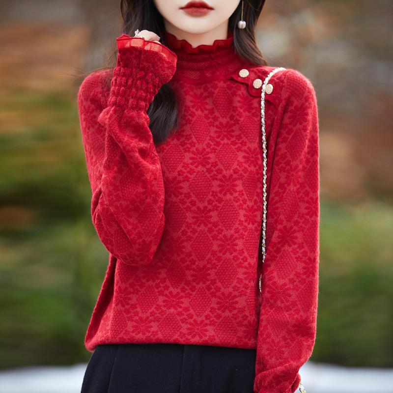 Свободная рубашка со свободным низом, шикарные внутренние топы, кружевные трикотажные плавки с высоким воротом