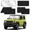 ZATOOTO Автомобильные шторки для Suzuki Jimny & Sierra JB64/JB74, Магнитные автомобильные солнцезащитные шторки для переднего/заднего/обеих боковых стекол, Блэкаут, Комплект из 6 штук, Черный (CT106-BK6)