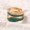 Irregular Shape Adjustable Ring White Color Open Ring Gifts Metal Ring  Women