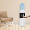 PP Water Cooler Dispenser,White Rectangular Standing Hot& Cold Water Dispenser 29*30.5*94cm for Home and Commercial Places