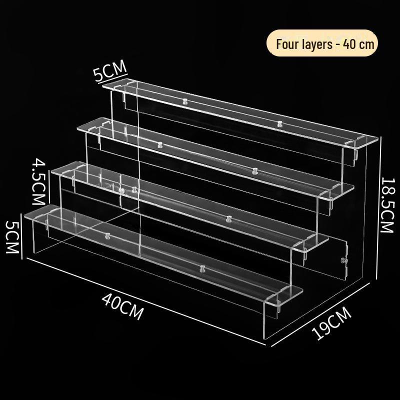 Прозрачная акриловая витрина в виде лестницы для кукол и модельных фигурок с несколькими ярусами