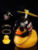 Rubber Duck In the Car with Glasses and Helmet Accessory In the Car Duck In the Car Bicycle Motorcycle 9 Cm