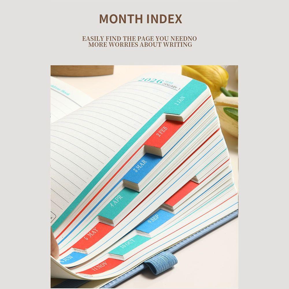 Новый планировщик A5 2026 года на английском языке с календарем, 365-дневный ежедневник, руководство по эффективности, список дел, блокнот для студентов