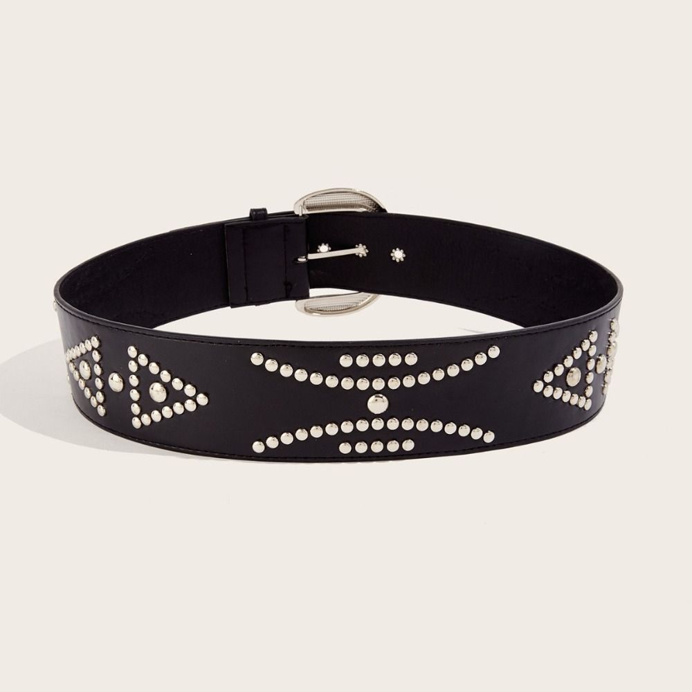 Готический широкий ремень с заклепками, корейский ремень для платья, джинсовый ремень, винтажный женский пояс, аксессуар для платьев