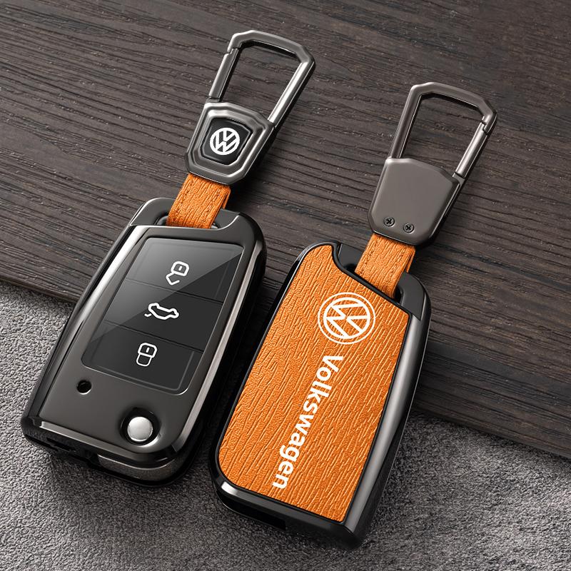 Для VOLKSWAGEN Чехол-защита для брелока автомобиля из цинкового сплава + Кожа Для VW Volkswagen Polo Golf 7 MK7 Tiguan MK2 Accesso