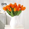 HOW-E Artificial Flower Multi-use Bright-colored Faux Silk Flower Tulip Display
