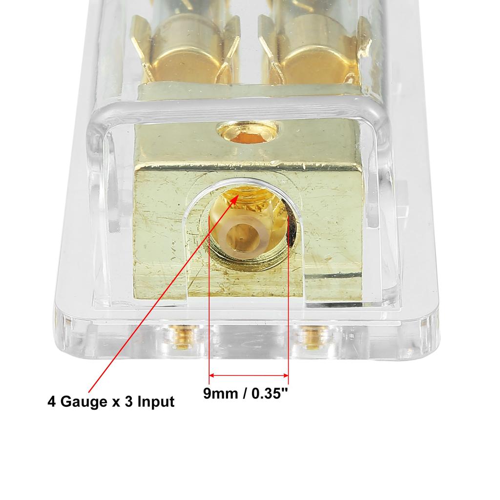 uxcell Держатель предохранителя AGU 60A калибра 4 8 AWG, 2-полосный распределительный блок, разветвитель для автомобильной аудиосистемы