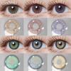 1 пара высококачественных цветных контактных линз для глаз, синие, розовые, косметические, фиолетовые зрачки