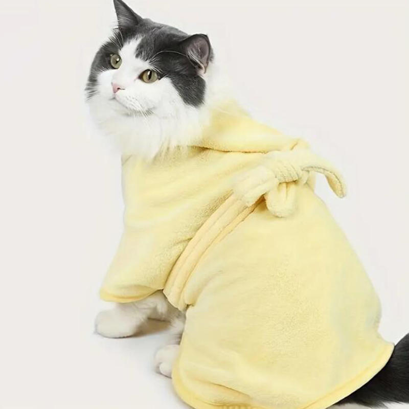 Super Absorbent Cute Pet Bathrobes For Small To Medium-sized Dogs And Cats-quick To Dry, With A Safe Velcro Seal