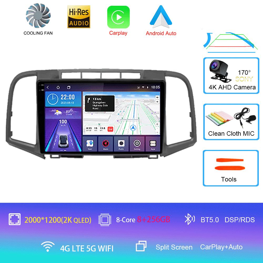 Для Toyota Venza 2008 - 2016 QLED DSP Android 14 автомобильный радиоприемник Smart Multimedia Video Player Auto Stereo Navi GPS головное устройство